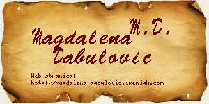 Magdalena Dabulović vizit kartica